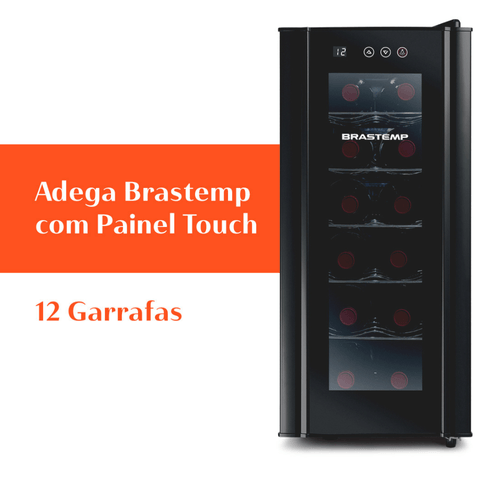 Adega Brastemp 12 Garrafas com painel touch – BZC12BE • BIVOLT