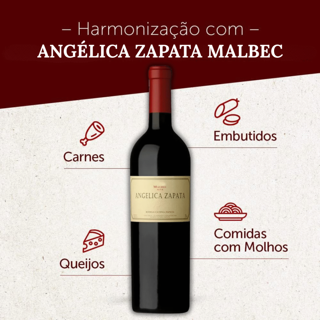 Kit 4 Vinhos Angélica Zapata Malbec Alta Caixa de Madeira