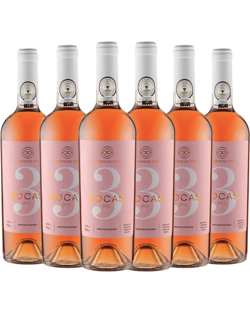 Pack 6 Unidades Vinho 3 Bocas Rosé